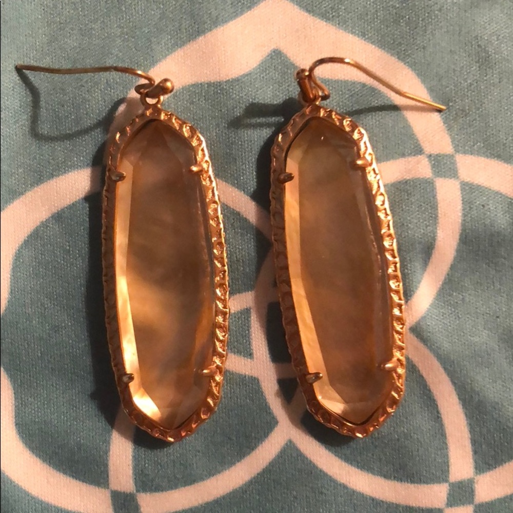 Lauren earrings peach illusion stone NEVER WORN